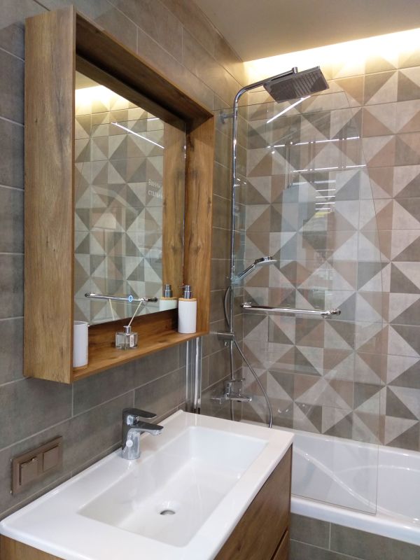 Bathroom Renovation with Tile Accents